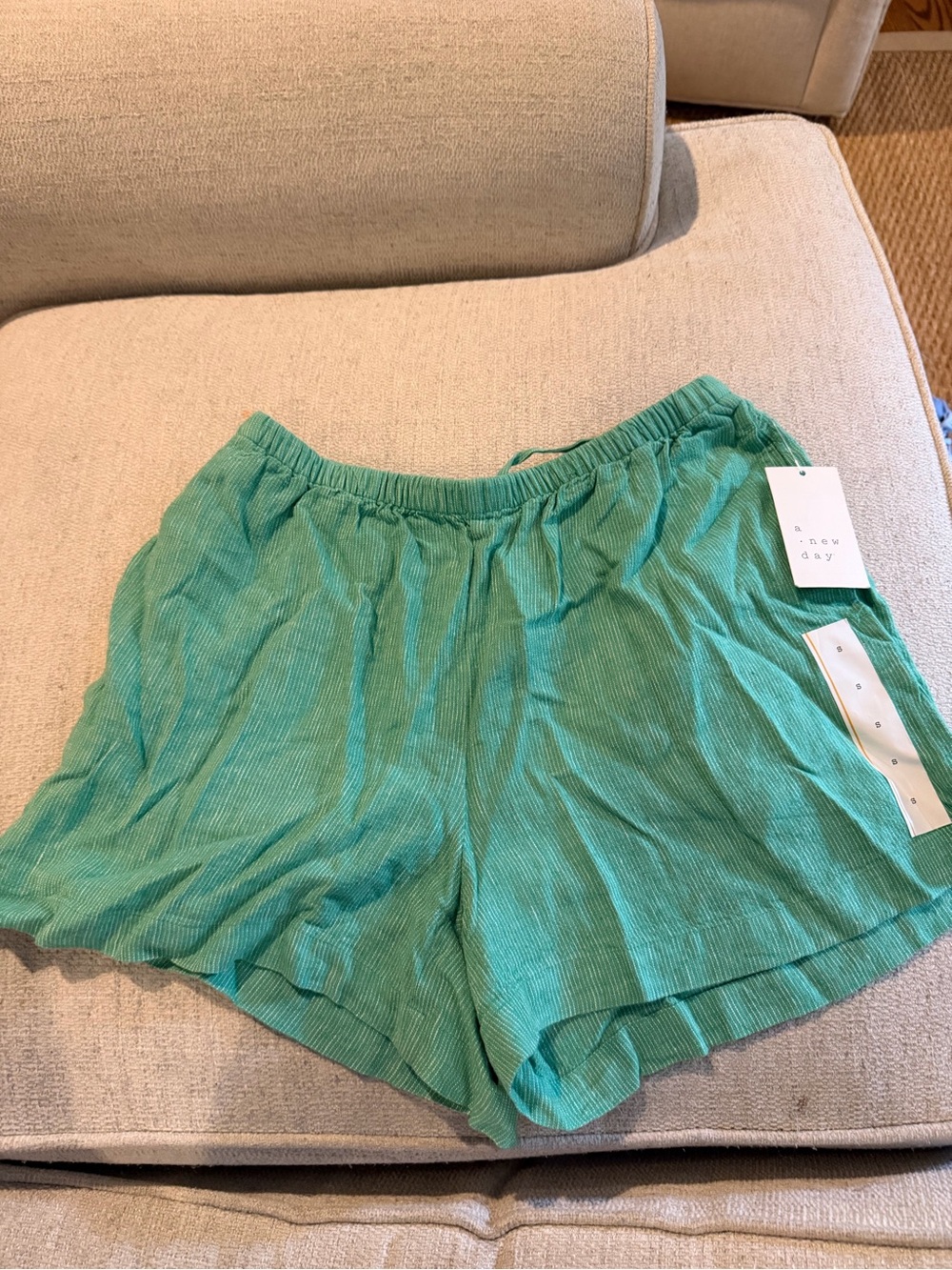 a new day Teal Green Elastic-Waist Lightweight Shorts